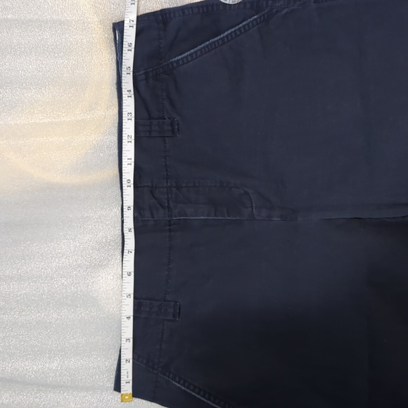 Women's Chino Khaki High Rise Navy Blue Shorts Size 10 - Picture 8 of 10
